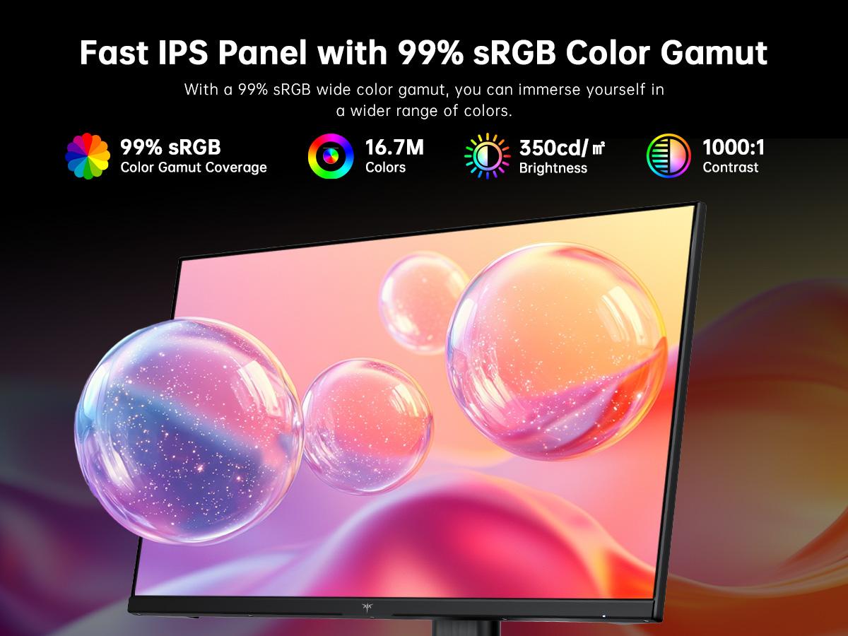 KTC 24.5" FHD IPS Native 300Hz(OC 320Hz), 240Hz 1ms Vertical Gaming Monitor, 1920*1080P Monitor With Height-adjustable Stand, H25Y7