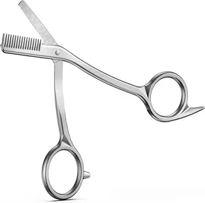 Eyebrow Trimmer Scissors with Combs, Stainless Steel Scissor & Comb in One, Precision Eyebrow Trimming Scissors for Women and Men