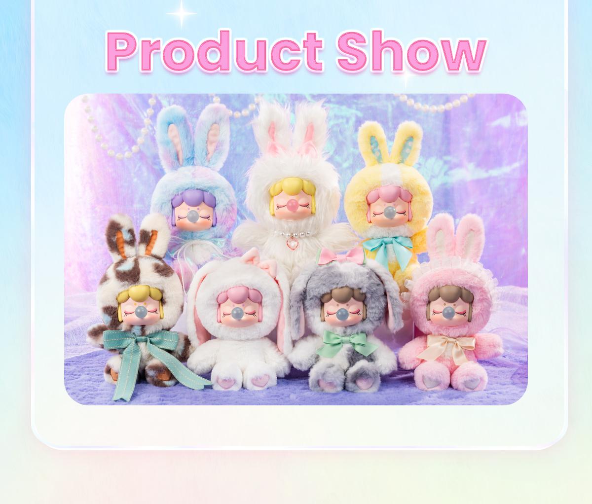 Rolife Nanci's Shining Bunny Surprise Plush Dolls Shining Bunny Series 1PC Random Design Cute Rabbit Plush Toy Action Figure Creative Collectible Toys for Holiday Birthday Gift