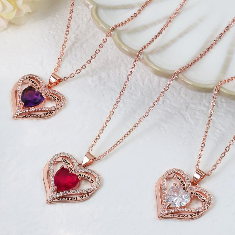 Infinity Heart Diamond Pendant, European and American Cross-Border Fashion, Twelve Chinese Zodiac Necklace, Wholesale