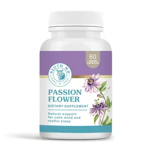 Passion Flower 500mg – Natural Stress Support & Calm Mind | Promotes Relaxation & Better Sleep | High Potency 10:1 Extract | 60 Capsules | Sloth MD