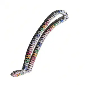 Rainbow Ice Out Cuban Chain Streetwear Must-Have Hype Cutie Fully Iced Rocking Horse Necklace Vibrant Colors Detailed Design Complimentary shipping