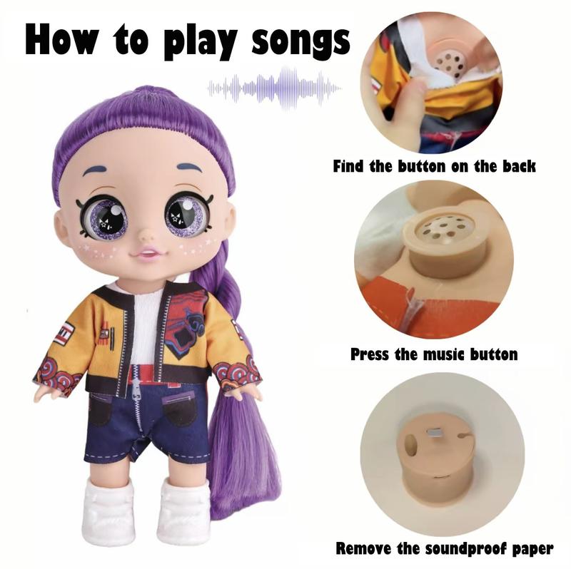 Kpop Devil Hunter Action Figure Doll 5D Eyes 10 Inch 5 Joints Movable Anime-Rumi, Mira and Zoey, Anime-Inspired Dolls, Merch Gift for Fans & Kids