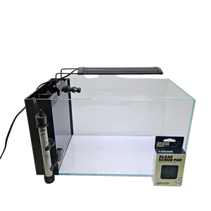 7.43 Gallon Ultra Low Iron Aquarium with Built in Side Filter