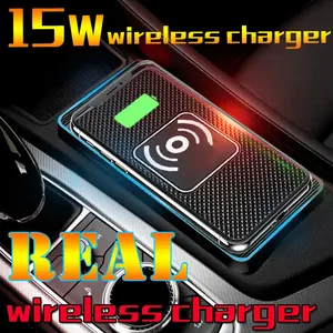 15W Fast Wireless Car Charger Pad-Universal Qi Charger for iPhone& Android