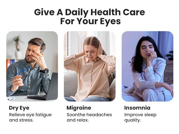 Nekteck Eye Massager with Heat & Bluetooth Music, Comfort Eye Mask for Relaxation, 5 Massage Modes, 15 mins Auto-Off, Ideal Gift for Men & Women,Christmas 's Day Present,Gifts for Mother Father