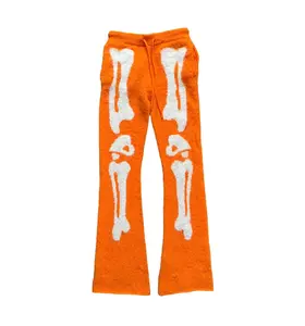 Orange Mohair Bone Pants
