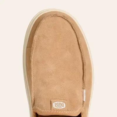 Hey Dude Women's Tan Suede Austin Lift Classic Shoes