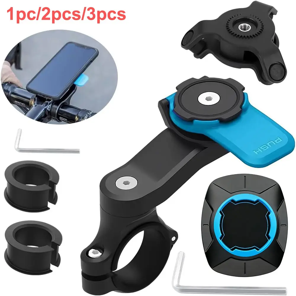 Motorcycle Phone Mount, Anti-shake Fork Stem Bike Cell Phone Holder with Vibration Dampener, 360° Rotation Bicycle Handlebar Mobile Phone Clamp, Stand, Smartphone Holder, Smartphone Cellphone Mount, Motorcycle Accessory, Moto Accessories