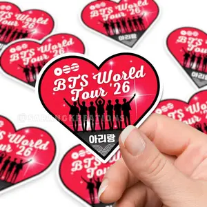 OT7 World Tour Freebies, Arirang Vinyl Concert Stickers, K-Pop Fan Merch, Matte Finish Collectible Gift