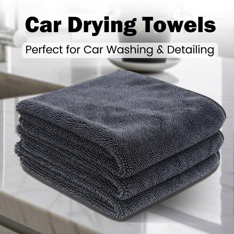 QIFOR-Twist Ring Super Absorbent Car Drying Towel,Car Drying Towel, Microfiber Towel,No Water Streaks or Scratches, Super Absorbent
