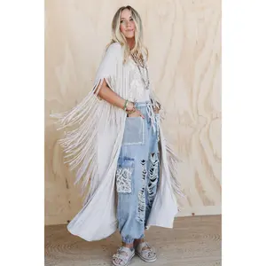 Western Showstopper Duster Kimono - Oat