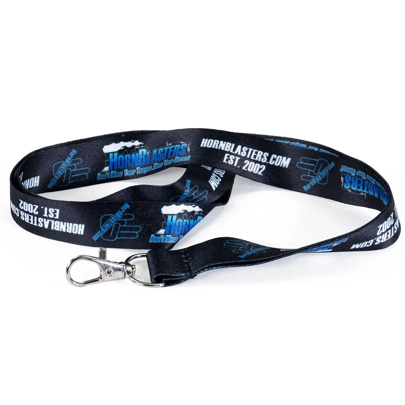 HornBlasters Lanyard - Black with Metal Clip & Durable Fabric | Perfect for Car Shows & Meet-Ups | Show Your HornBlasters Loyalty, Keys, Accessible, Convenient, Train Logo, Shocker Logo, Keychain