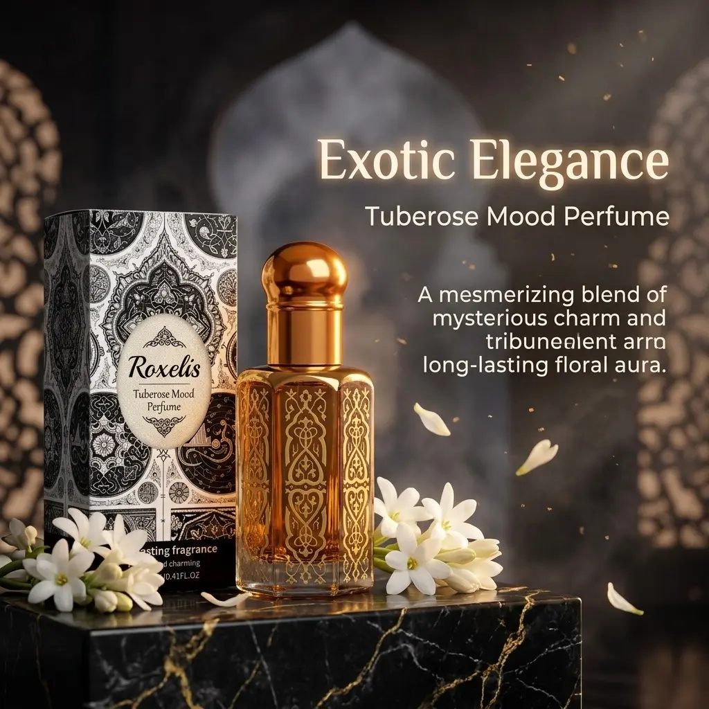Arabian-style perfume with a naturally fresh and light nocturnal fragrance, portable for carrying and emitting charm