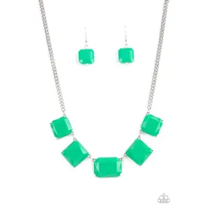 Paparazzi-Jewelry, Instant Mood Booster - Green, Orange, Purple-Necklaces.