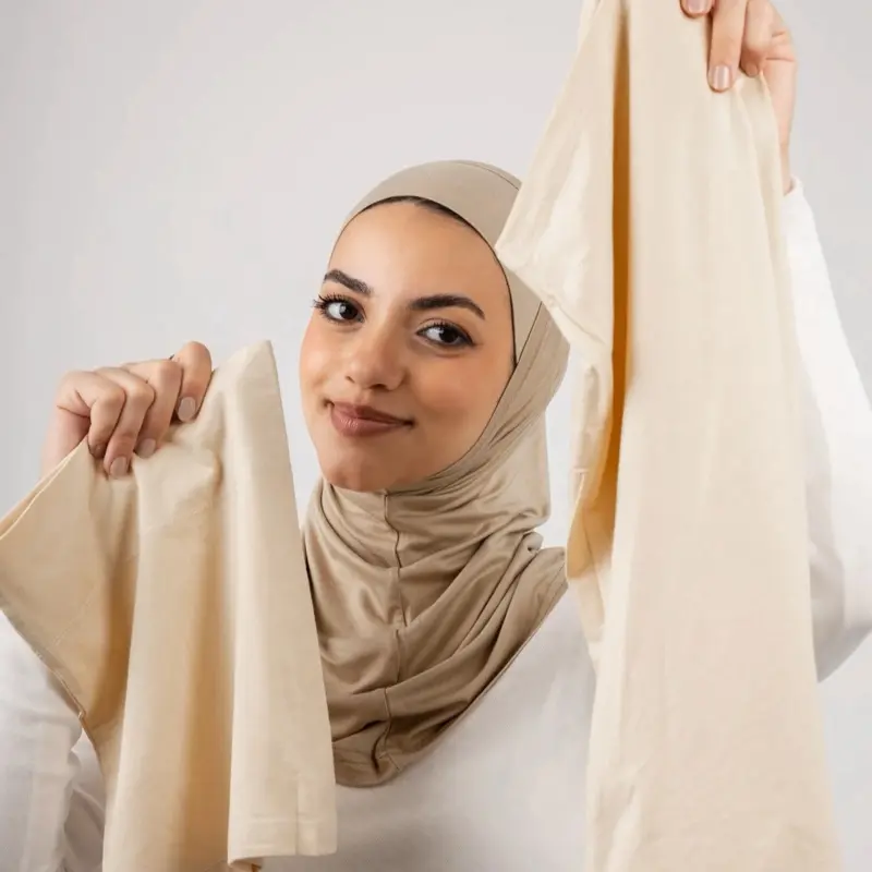 2pcs Syrian Hijab Pure Lycra Cotton Casual Tudung