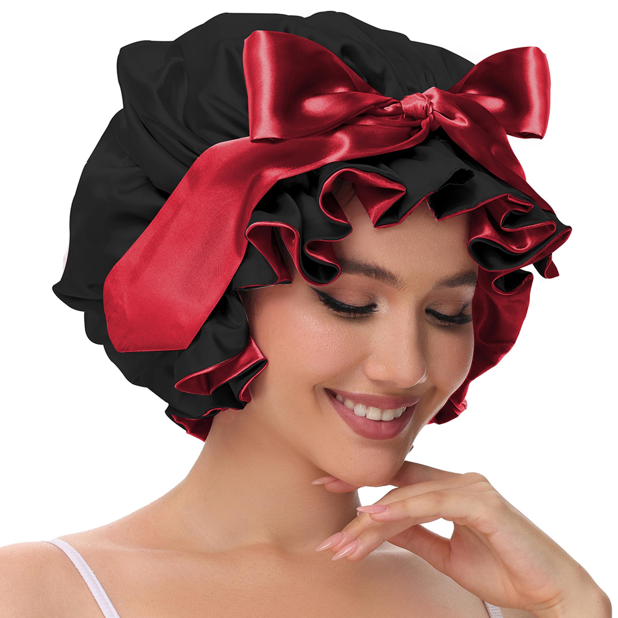 SeSe Code Double Layer Silk Bonnet for Haircare - Soft & Practical Sleeping cap with Elastic Tie Band for Curly & Natural Hair SeSe Code Double Layer Silk Bonnet for Haircare - Soft & Practical Sleeping cap with Elastic Tie Band for Curly & Natural Hair