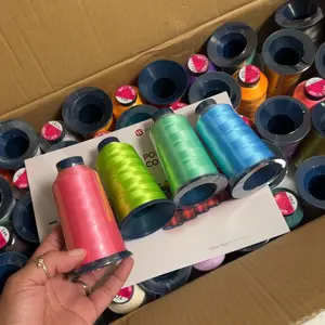 PooLin Richword Embroidery Polyester Thread 4000m x 100 Colors 40wt 108D/2 for Sewing & Embroidery Machines