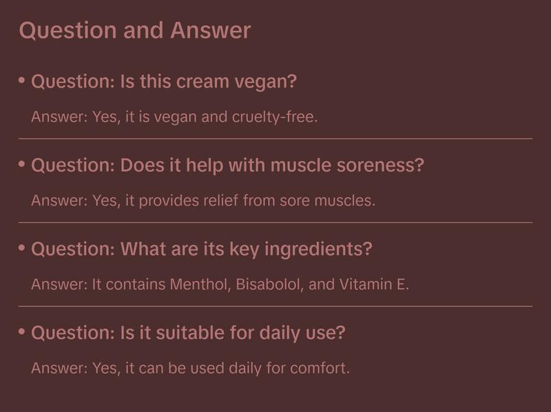 Muscle Therapy Cream Body Care Blend Moisturizers Moisturizing Vegan  Moisture Hydrating Recovery