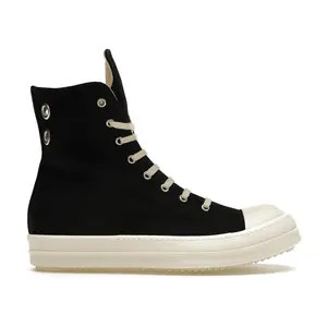 Rick Owens DRKSHDW Eyelet High Top Black Milk Sneaker