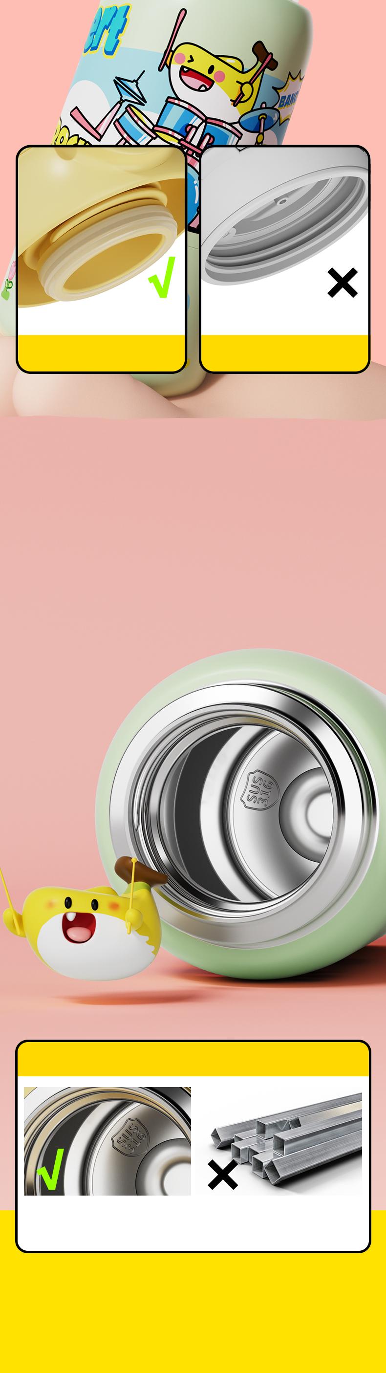 【COMOBEBE】16oz 3-in-1 Stainless Steel Cup – Straw, Sip & Removable Base Cup for Drinking, Triple Insulated, Versatile & Fun for All Ages.