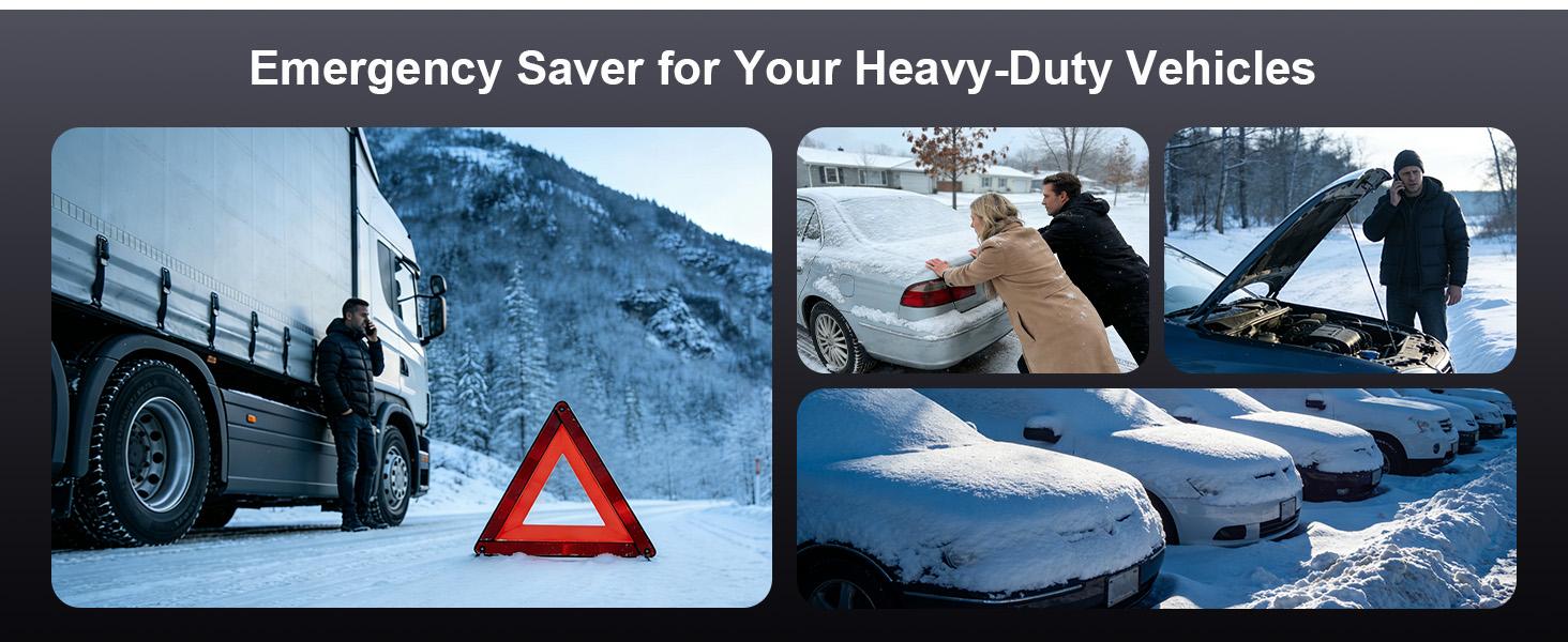 GOOLOO GT-Truck Pro 10000A Peak Car Jump Starter, 64000mAh Portable Battery Booster Pack, Powerful Emergency Starter for 8.0L Diesel Trucks & Heavy Duty Vehicles, LED Flashlight, Smart Safety Clamps