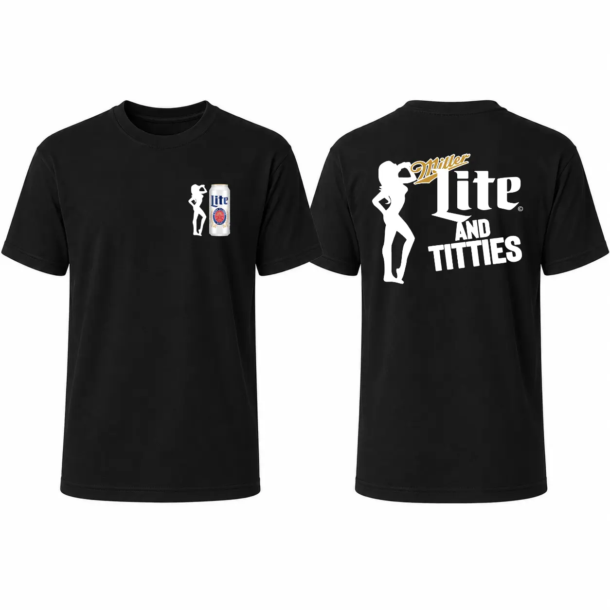 Lite And Titties Funny Beer Lover T-Shirt, Adult Humor Drinking Graphic Tee, Bar Party Shirt, Weekend Beer Gift