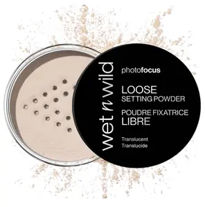 wet n wild Photo Focus Loose Baking Setting Powder, Highlighter Makeup, Fair to Medium & Tan Skin Tones - Translucent