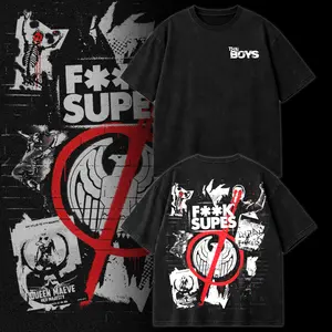 The Boys Graphic Tee Washed – Anti Superhero Punk Streetwear Shirt, Comic Poster Design Amazon Prime TV Series Fan Merch Heavy Cotton Oversized Vintage T Shirt Hoodie