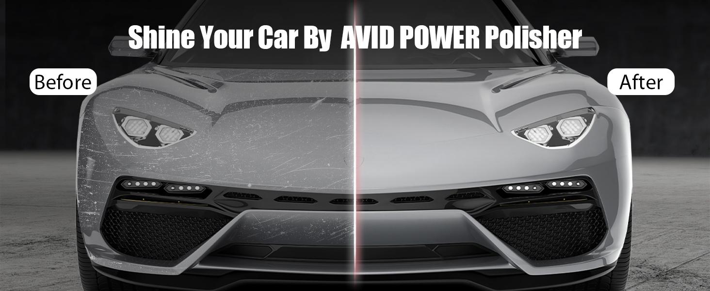 AVID POWER Car Buffer Polisher, 1200W 7 Inch/6 Inch Rotary Buffer Waxer, 6 Variable Speed 1600-3500 RPM, Detachable Handle & Side Handle for Car Detailing, Boat Sanding, Polishing and Waxing