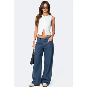 EDIKTED Raelynn Washed Low Rise Baggy Jeans