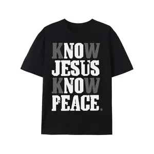 Ootd T Shirt Know Jesus Know Peace T-shirt Believe in God Christian Christ Religious T-shirt
