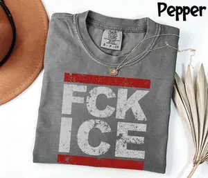 Comfort Colors® FCK ICE T-shirt, Anti Tr^mp Ice Shirt, Abolish ICE Tees, Human Rights Activist, Activism Apparel, Protest Tr^mp