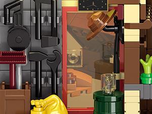 INSOON Country General Store Building Set for Adults with Lights, 1709 PCS Vintage Shop House Construction Building Block Kit, Home Decor Cabin Architecture Model for Women Men Teens Boys Girls 12+