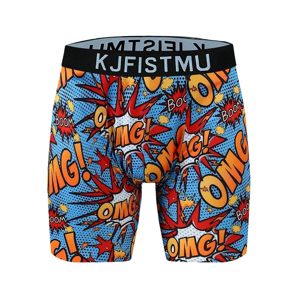 KJFISTMU 10-Piece Men's Boxer Briefs Swim Trunks - Invisible Low-Waist Soft Boxer Briefs, Suitable for Gym, Cycling, and Beach Wear - Comfortable and Breathable