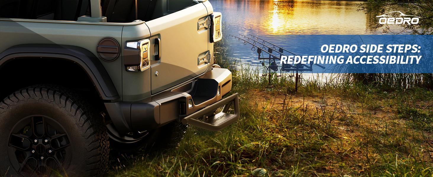 YITAMOTOR Hitch Step Replacement for Truck Vehicles with 2" Hitch Receiver Rear Bumper Guard Protector Upgraded Textured Black Hitch Step Bar