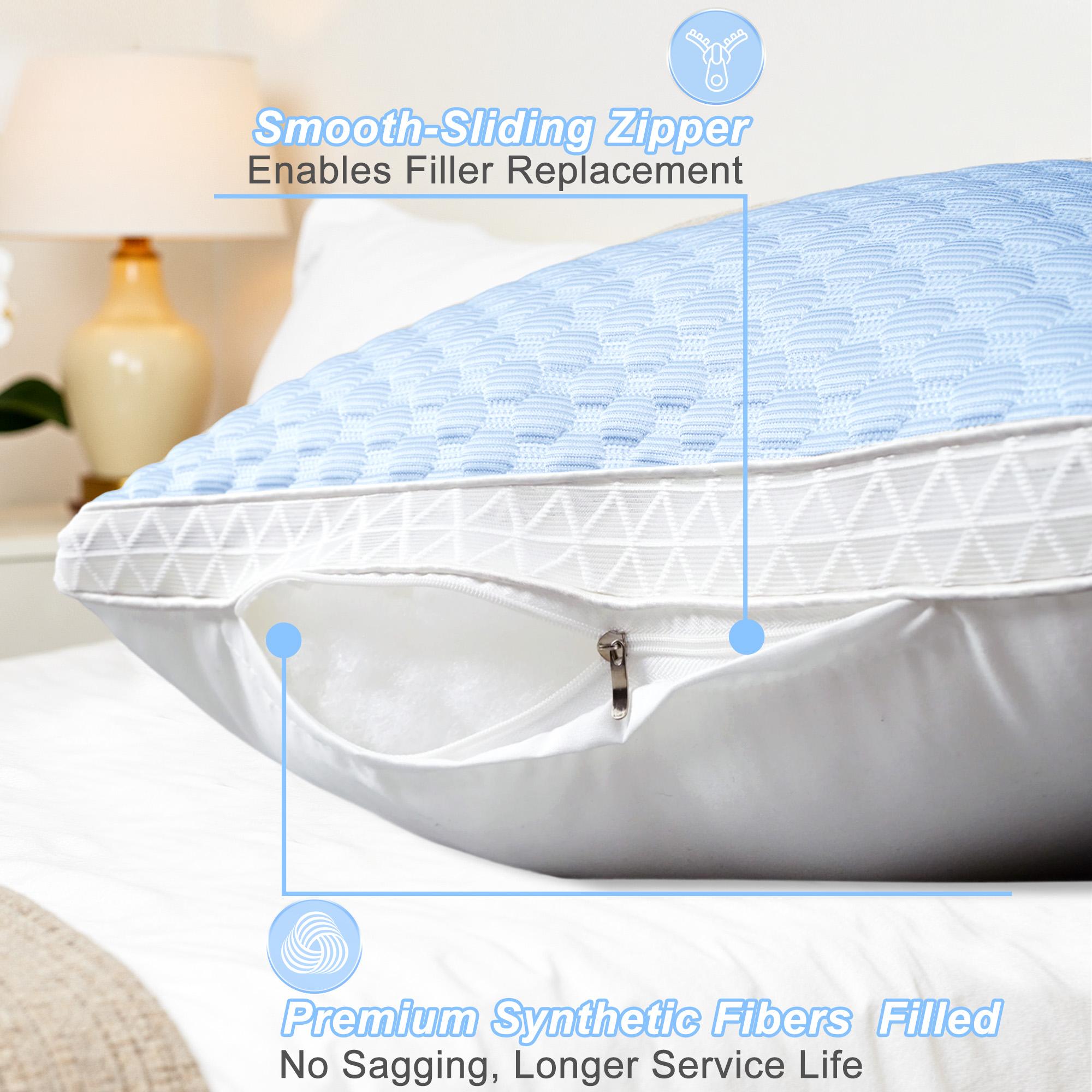 2PCS Raybee Luxury Pillows for You Bed sofa with 900G Adjustable Premium Fiber Filling & Cooling Memory Cover,Festival gifts, Decor Bedroom Accessories [Black Friday]