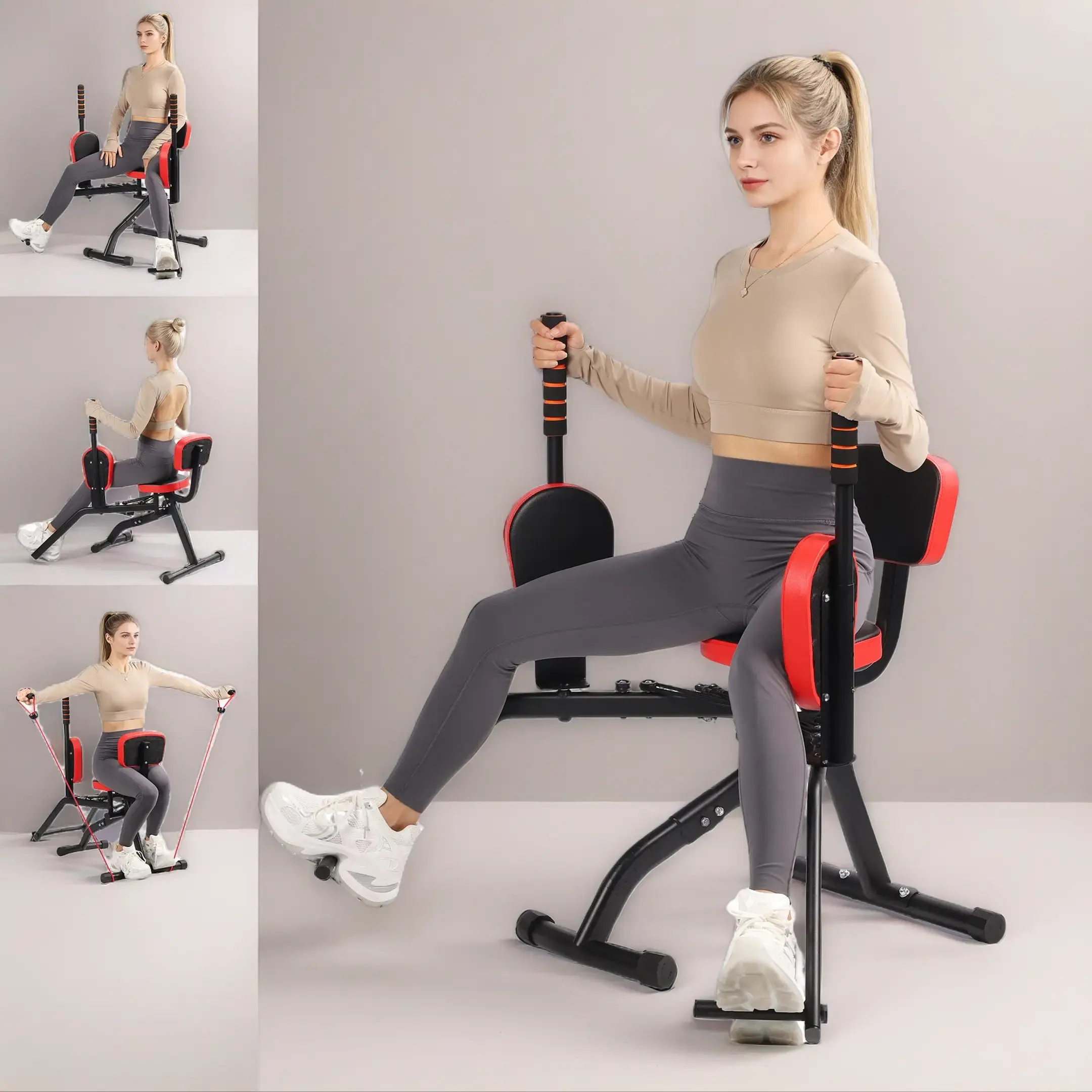 Hip Abductor Machine - Adjustable Glute and Thigh Exercise Equipment for Home Gym, Lower Body Strength Training, Lower Body Workout