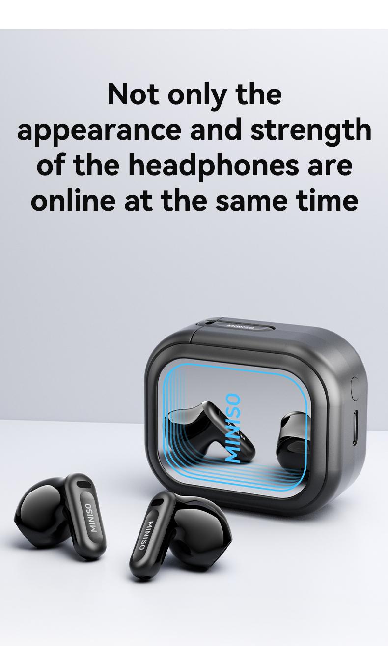 MINISO MS109 Bluetooth 6.0 Earphones High Fidelity, In Ear Earbuds,Waterproof Wireless Earphones | Suitable for Office, Sports, Study and Audio Calls | Built-in Microphone | Gaming Bluetooth Earphones