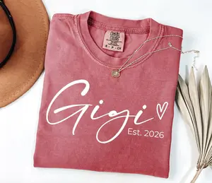 Gigi Est Shirt, Mothers Day Gift For Grandma, New Nana Announcement, Granny Shirt, Gigi Gift, Mimi Shirt, Nonny Shirt, Grammy Shirt