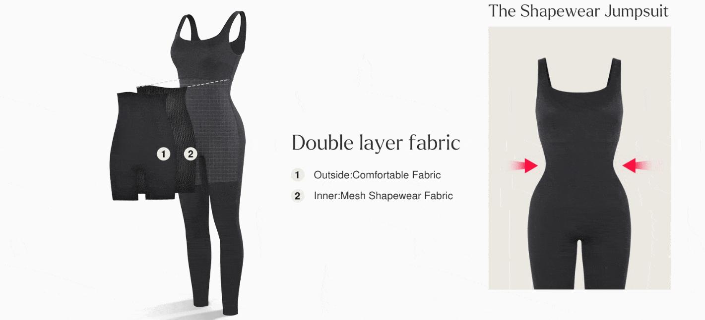 Popilush Seamless Square Neck Sport Jumpsuit  Minimalistic Activewear - Live