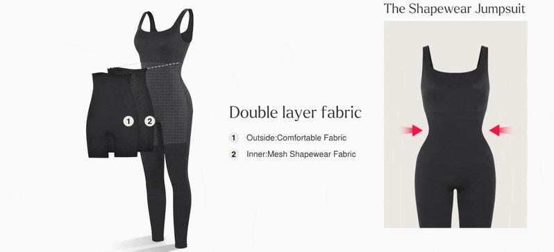 Popilush Seamless Square Neck Sport Jumpsuit  Minimalistic Activewear - Live