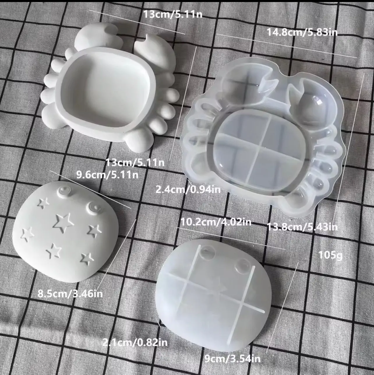 Crab Jar Silicone Resin Mold