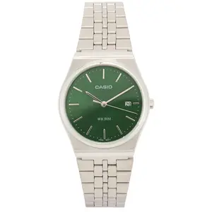 Casio MTPB145 Series Watch in Silver & Green