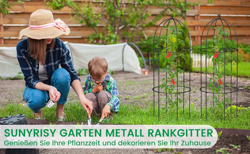 Lilypelle 3/4-Pack Leaf Metal Garden Trellis for Climbing Plants, Flowers, Tomatoes, Cucumbers, and Roses – Outdoor Plant Support & Garden Decoration