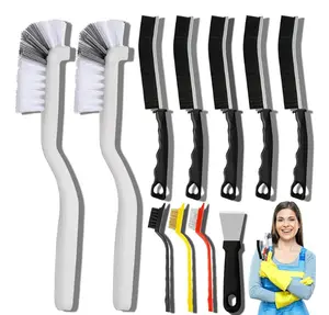 11Pcs Crevice Cleaning Brush Set, Hard Bristle Cleaning Supplies for Kitchen, Bathroom, Corner, Grout, Sink, Cup, Teapot, Bottle, Blender