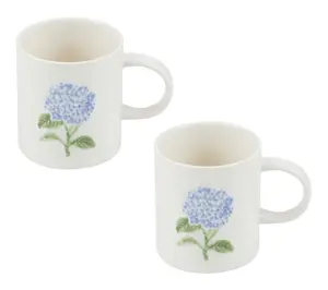 Design Imports Hydrangea Ceramic Mug S/2