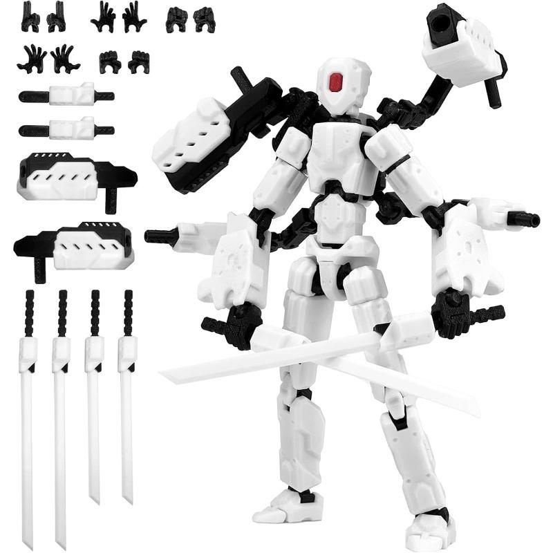 T13 Action Figure Set 8 inch T 13 Multi-Articular Mobile Robot Nova T-13,Desktop Decorations for Game Lovers Toys Assembly Completed