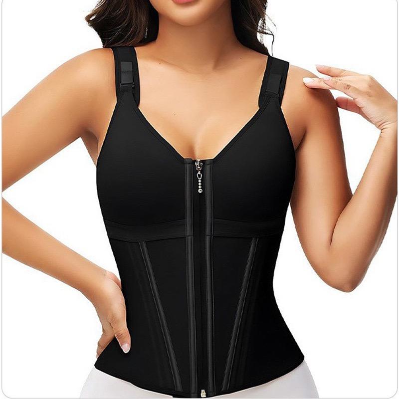 Waist Trainer adjustable Corset for Women Tummy Control Sport Workout Colombian Shaper with Zipper Wireless Bras Push Up FallFreshness FallFreshness Fit Shapewear