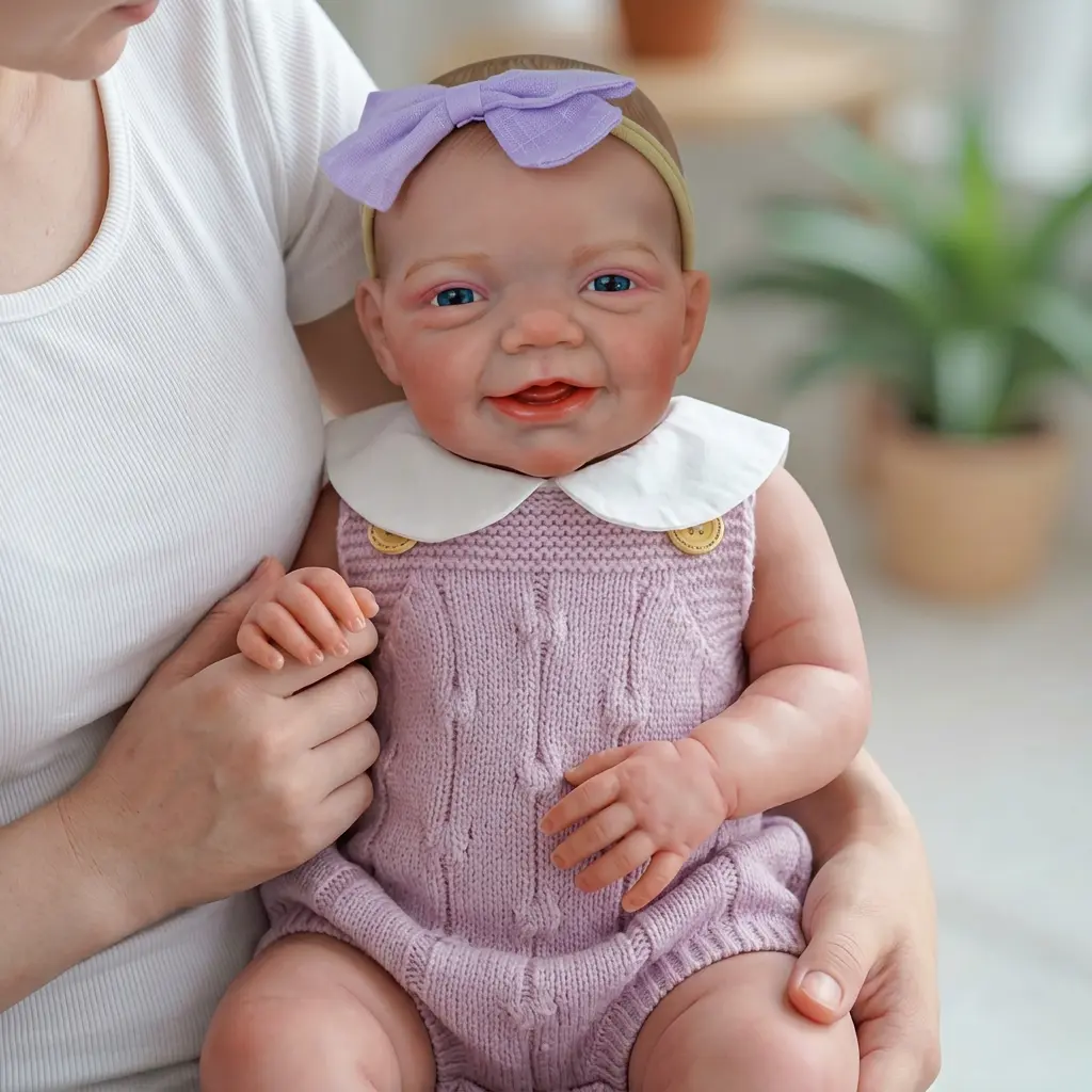 Lifelike Reborn Baby Dolls 20inch 50cm Cloth Body Realistic Newborn Real Life Baby Dolls Soft Vinyl Limbs Cloth Body Baby Dolls with Clothes and Toy Gift for Kids Age 3+ Set